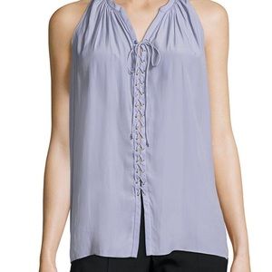 NWT White Ramy Brook Patty Sleeveless Top, Blouse, Tank - Size Large Orig $325